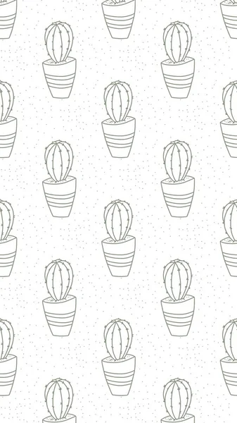 stock image Green White Minimal Cactus Phone Wallpaper