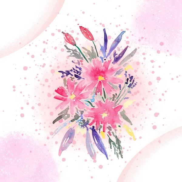 Rózsaszín Gyönyörű Természetes Vászon Nyomtatás — Stock Fotó