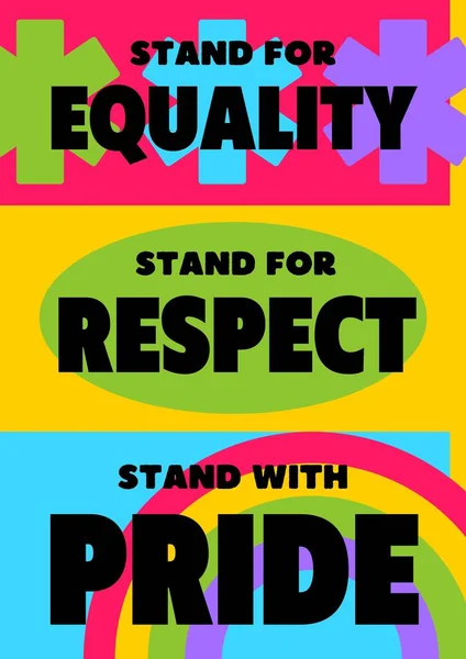 Colorfulbold Bright Pride Quote Pride Flyer — Fotografia de Stock