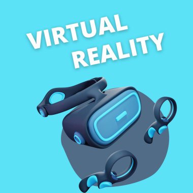Blue Virtual Reality instagram post