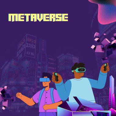Purple Gradient 3D Metaverse Instagram Post