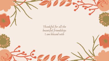 Cream Pink Orange Natural Organic Illustration Thanksgiving Desktop Wallpaper Quotes