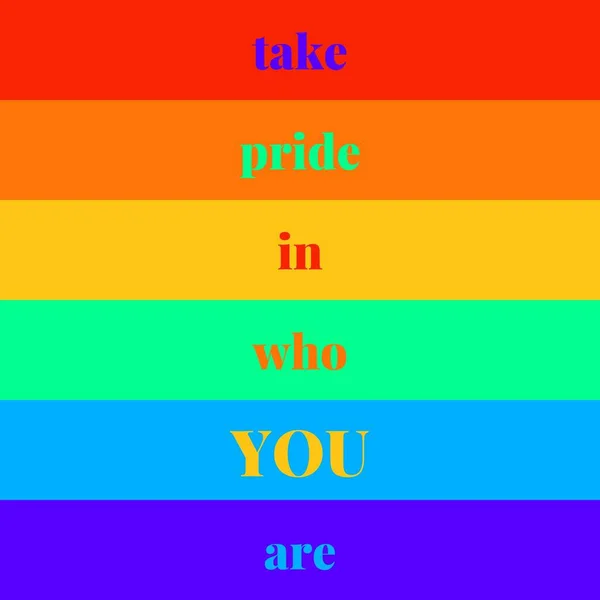 Rainbow Colorful Take Pride Celebration Instagram Post — Fotografia de Stock