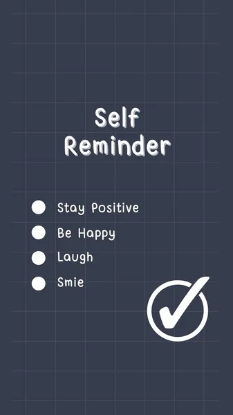 Blue Minimalist Self Reminder Instagram Story — Stock Photo, Image