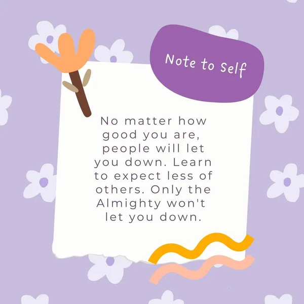 Cute Abstract Self Reminder Motivation Quotes Instagram Post — Stock fotografie