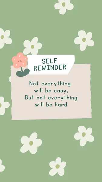 Cute Abstract Self Reception Motivation Quotes Instagram Story — 스톡 사진