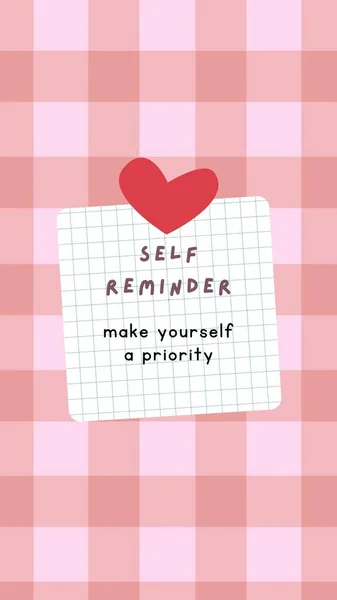 Cute Abstract Self Reminder Motivação Citações Instagram História — Fotografia de Stock