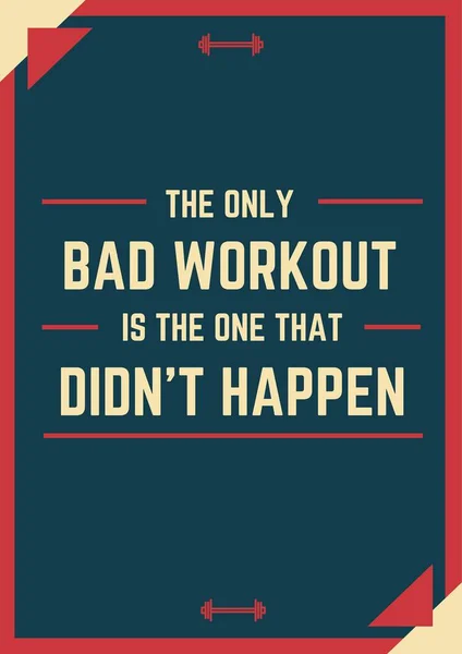 Dark Navy Blue Red Triangle Border Gym Motivation Poster — Stock Photo, Image