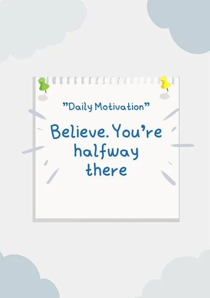 Gray Simple Daily Motivation Poster