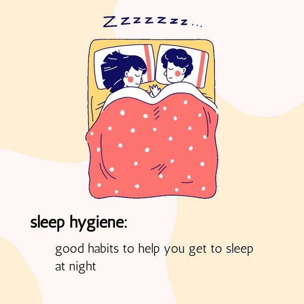 Peach Definition Schlafhygiene Instagram Post — Stockfoto