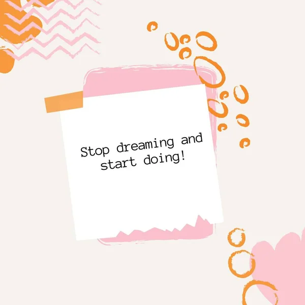 Pink and Orange Abstract Motivational Quote Instagram Post