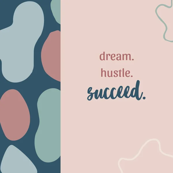 Pink Blue Inspirational Quote Instagram Post — Stockfoto
