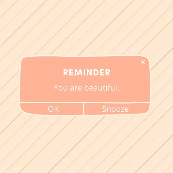 Pink Motivational Reminder Instagram Post — Stok Foto