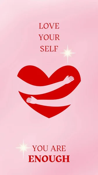 Self Love Konst Grafisk Design — Stockfoto