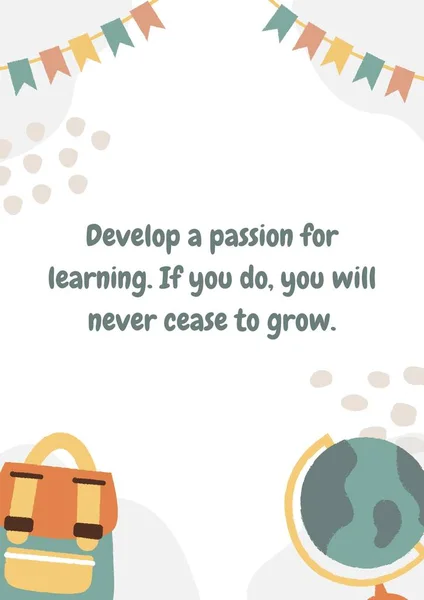 White Illustration Education Motivation Classroom Poster — Stock Photo, Image