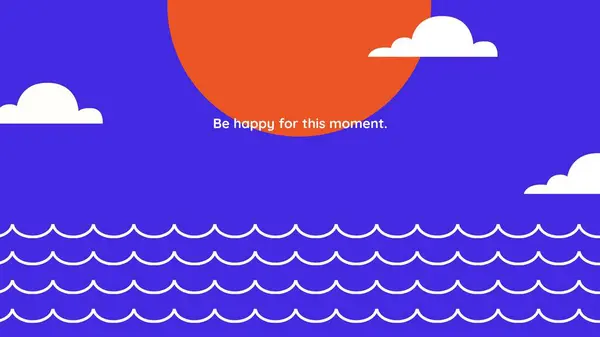 Blue Orange Waves Sun Clouds Graphics Beach Desktop Wallpaper