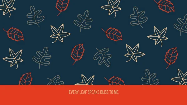 Mavi Kırmızı Sonbahar Masaüstü Duvar Kağıdı Yaprakları — Stok fotoğraf