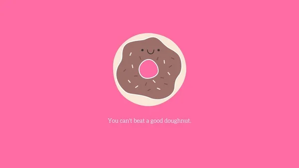 Donut Illustration Desktop Wallpaper — 스톡 사진