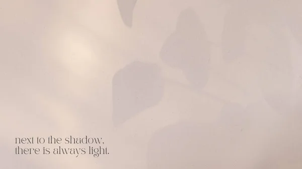 Gold Pink Gray Shadow Light Quote Minimalist Desktop Wallpaper — Stok fotoğraf