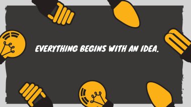 Siyah ve Gri Ampul Çizimi Komik Masaüstü Duvar Kağıdı