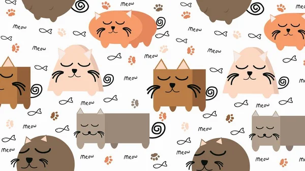 Oranje Bruin Cat Desktop Wallpaper — Stockfoto