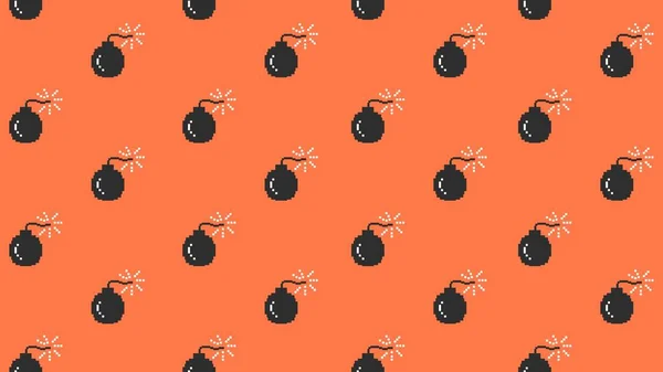 Orange Bomb Repeat Pattern Wallpaper — Stock Photo, Image