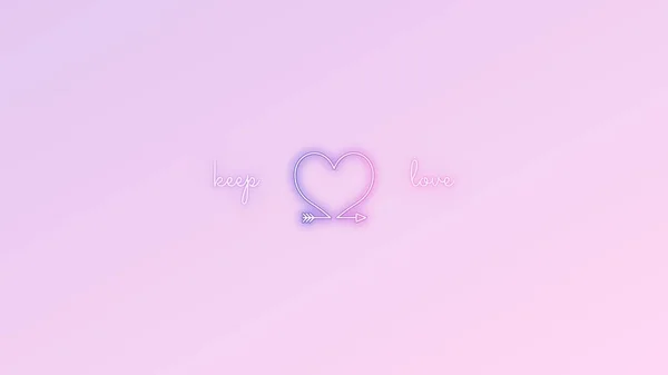Pastel Minimal Love Quotes Desktop Wallpaper — ストック写真
