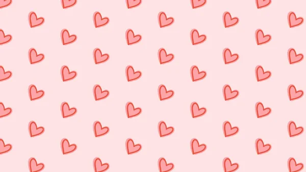 Pink Red Powerful Femme Personal Pattern Valentine Day Desktop Wallpaper — Photo