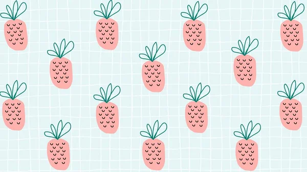 Pink Pineapple Minimalist Desktop Wallpaper — стокове фото
