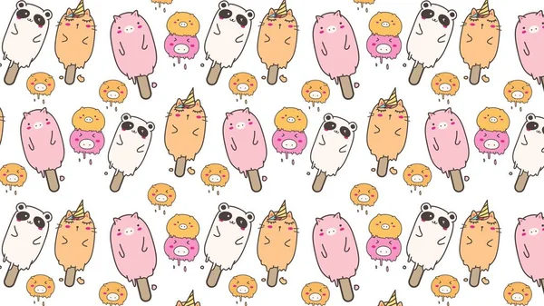 Animal Ice Cream Wallpaper — Foto de Stock