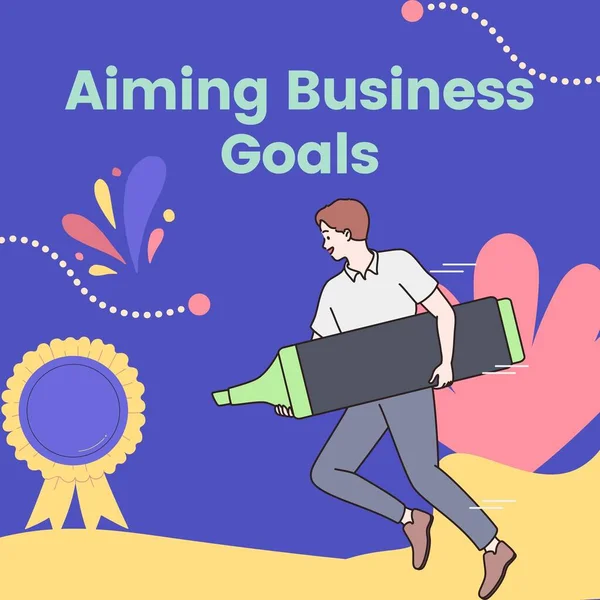 Aiming Business Goals Illustration Instagram posts