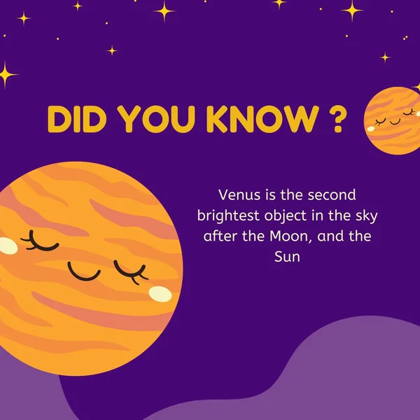 Purple Venus Fact Did You Know Instagram Post
