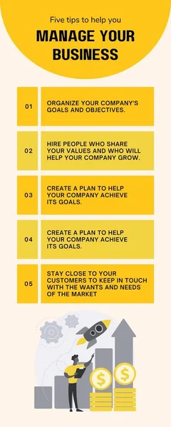 Yellow Modern Business Tips Infographic