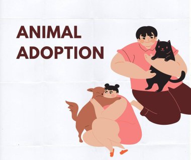 Beyaz Kahverengi Minimum Hayvan Bakım Facebook Postası