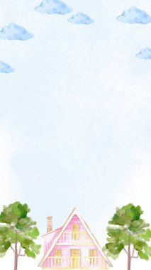 Mavi Suluboya Güzel Sahne Boş Instagram Hikayesi