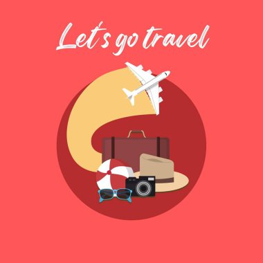 Kırmızı Temiz Seyahat Instagram Postası