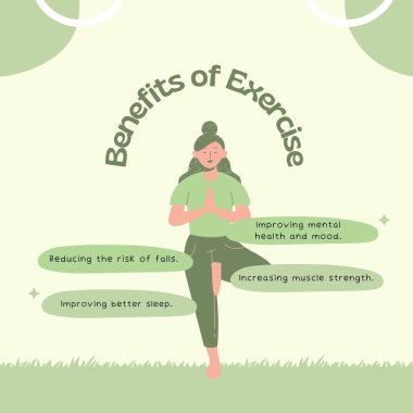 Egzersizin Yeşil Şirin Yararları Instagram Postası