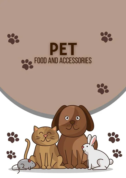 Brown White Pet Shop Flyer — Stock Photo, Image