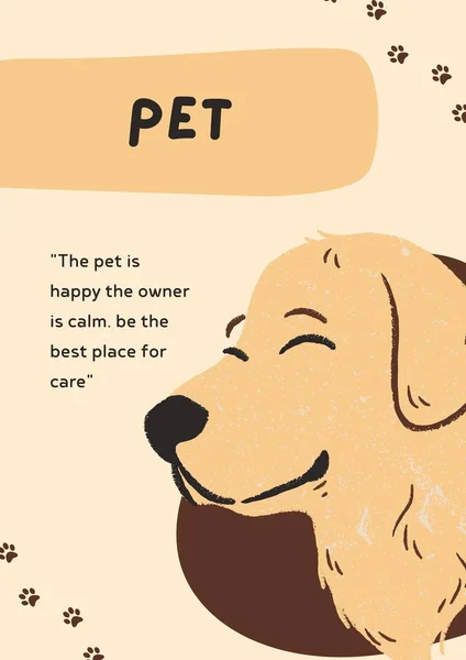 Grädde Enkla Pet Shop Care Flyer — Stockfoto