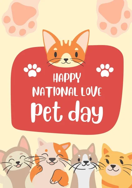 Buon Amore Nazionale Pet Day Poster — Foto Stock