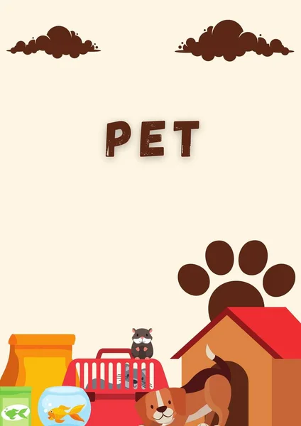 Pet Shop Flyer Grafický Design — Stock fotografie