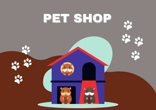 Pet Shop Affisch Konst Grafisk Design — Stockfoto