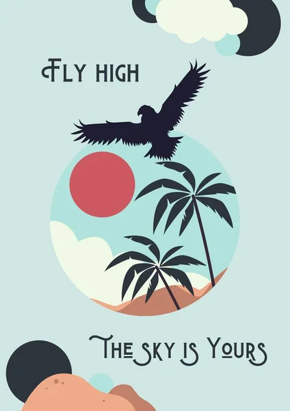 Мятная Пастель Retro Fly High Sky Yours — стоковое фото