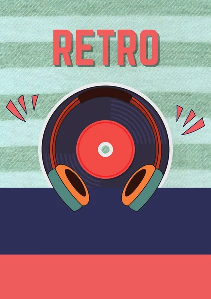 Retro Music Festival Event Flyer — Stockfoto