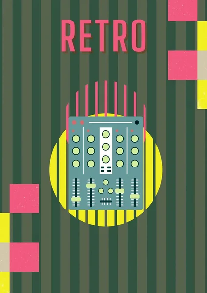 Retro Music Festival Event Poster — стокове фото