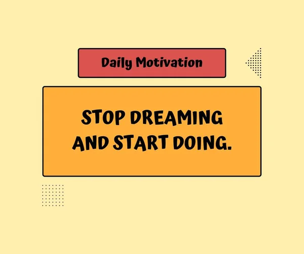 Yellow Retro Minimalist Daily Motivation Facebook Post — Stock Photo, Image