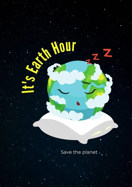 Black Earth Hour Poster