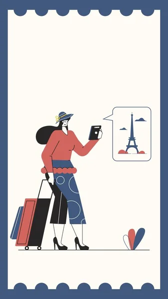 Red, Cream & Blue Travel App Flight Discount Instagram Story