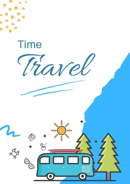 Travel Flyer Art Graphic Design — Stock Photo, Image