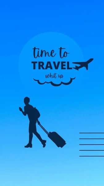 Travel Instagram Story Art Graphic Design — Stock Photo, Image